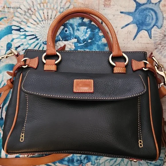 Vintage Dooney & Bourke Pebble Leather Tassel Satchel - Picture 6 of 15